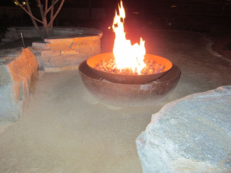 Custom Double Caldera "Floating Flame" Sculptural Fire Pit