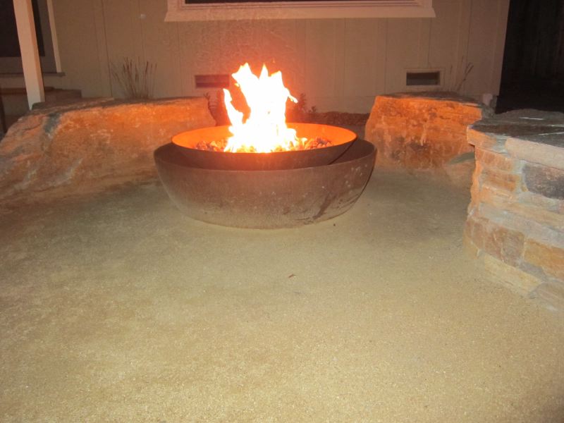 Custom Double Caldera "Floating Flame" Sculptural Fire Pit