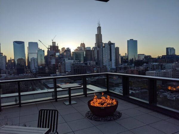 Zen Sculptural Firepit at Google HQ Chicago