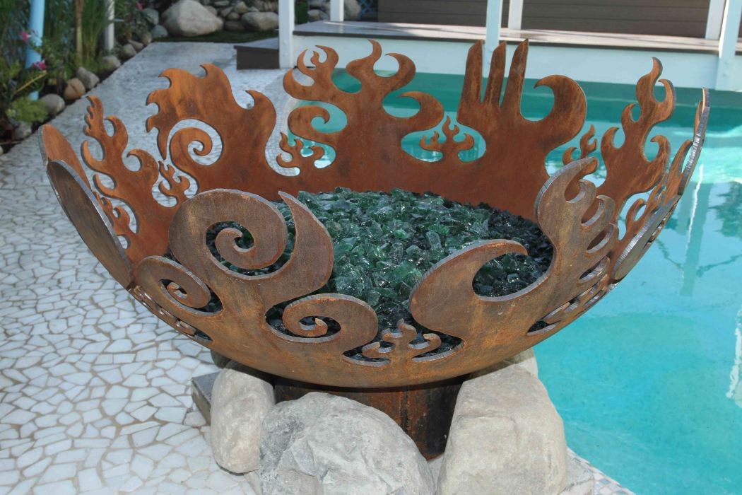 Fire Sculptural Fire Pit on DIY Network show Extra Yardage