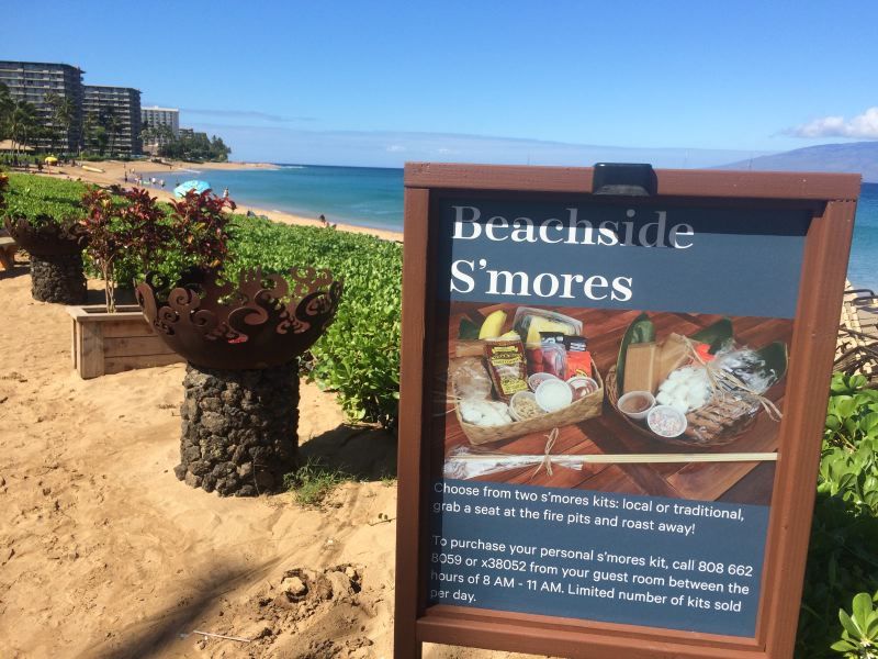 Fire Sculptural Fire Pits at Sheraton Maui Resort & Spa