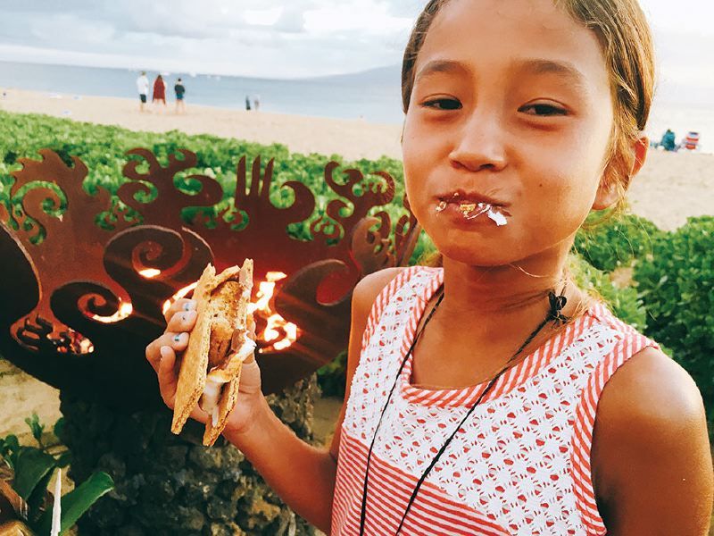 Fire Sculptural Fire Pit at Sheraton Maui Resort & Spa