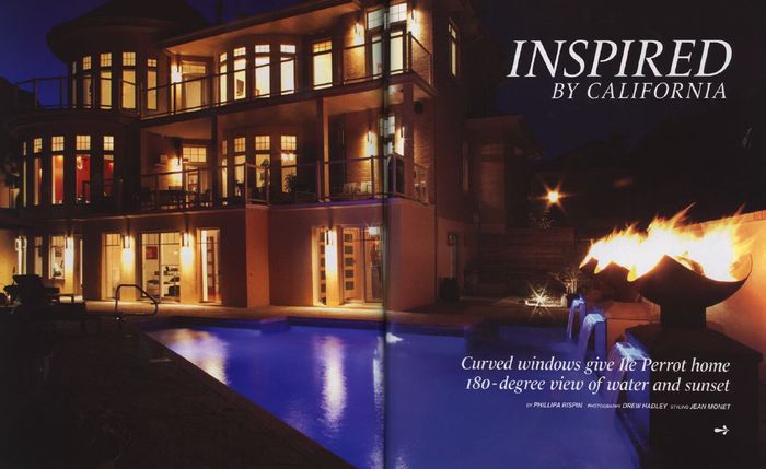 King Isosceles Sculptural Fire Pits featured in Montreal Home Magazine