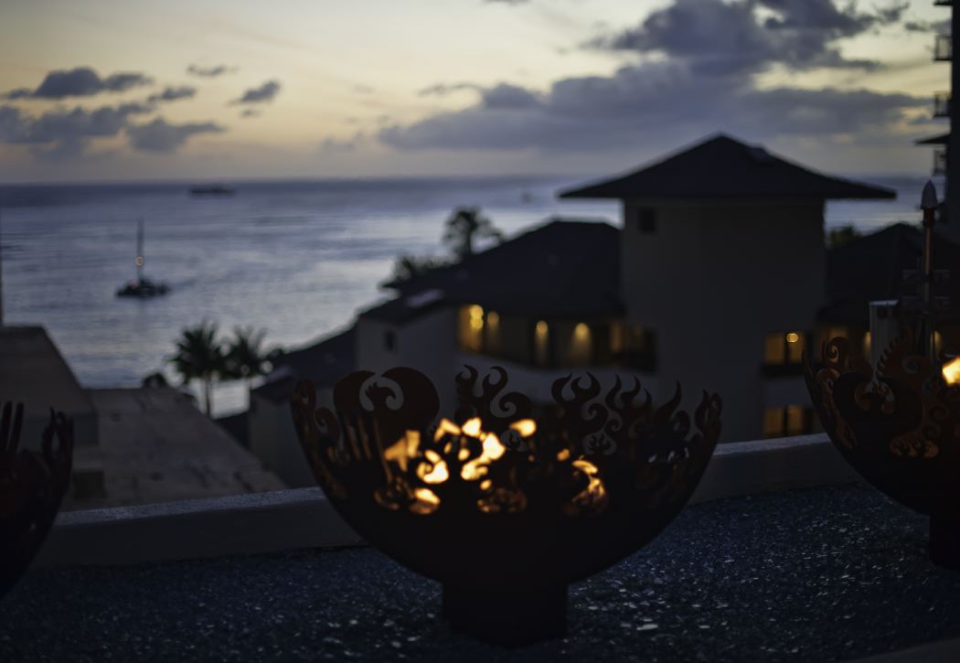 Fire Sculptural Fire Pit at The Parc Hotel, Honolulu, HI