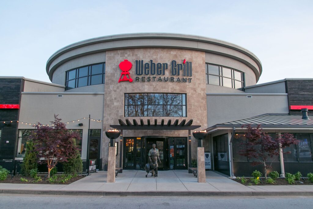 Zen Sculptural Fire Pits at The Weber Grill Restaurant, St. Louis, MO