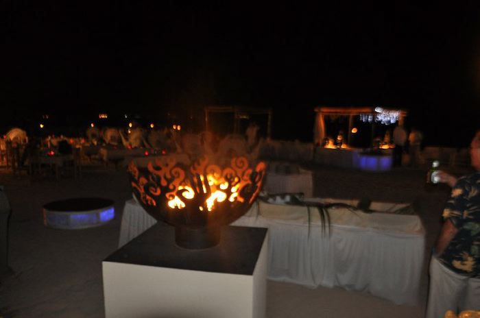 Fire Sculptural Fire Pits at Tiki Beach, Grand Cayman