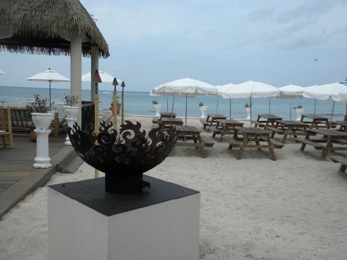 Fire Sculptural Fire Pits at Tiki Beach, Grand Cayman