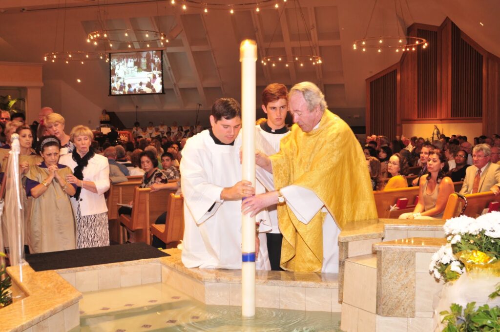 Setting the Paschal candle