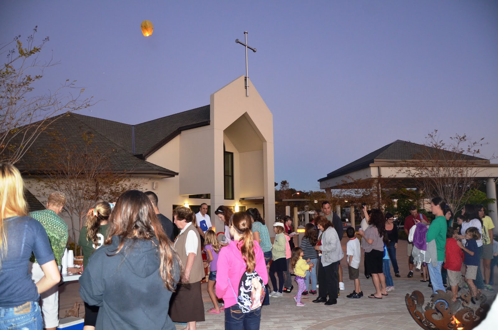 Las Posadas, St Jerome Catholic Church in Largo, FL, with Phoenix + Flames Sculptural Fire Pit