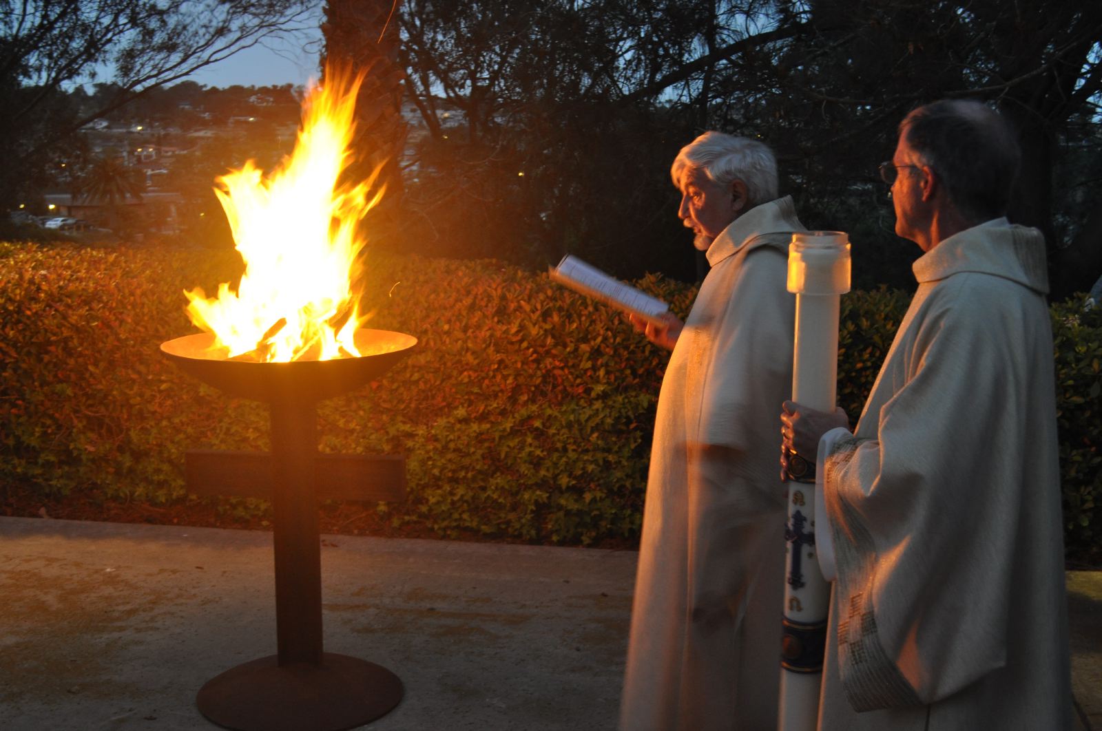 Custom Easter Brazier for St James and St Leo in Solana Beach, CA